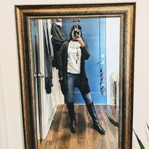 Madewell pocketed cardigan dark grey